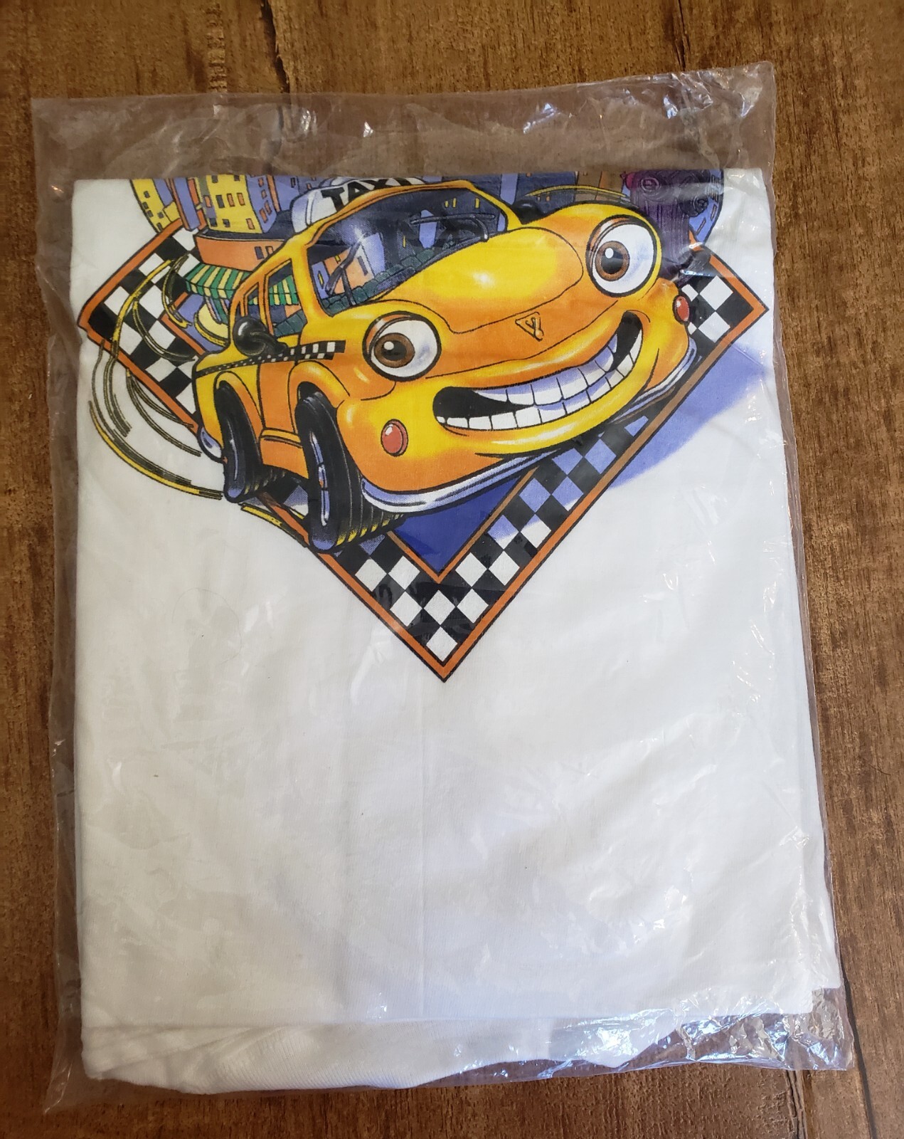 VTG ONEITA CHEVRON T-Shirt Men L White Cotton Single Stitch Graphic Print SEALED gallery