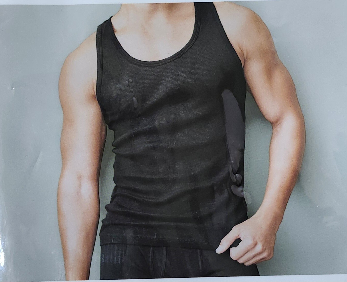 Sleeveless Tanks Men's S 34-36 Classic Black '4 Pack' Goodfellow Soft Stretch gallery