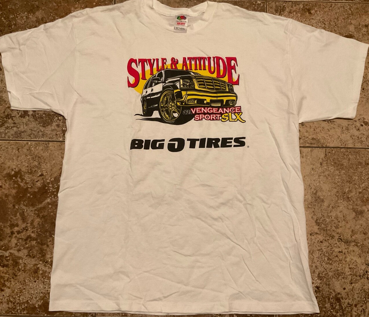 VINTAGE Y2K CADILLAC ESCALADE BIG O TIRES 20’S PROMO T-SHIRT ( MENS XL ) gallery