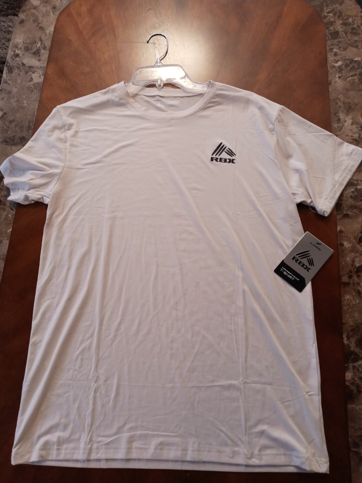 RBX Men's Crew Neck T-shirt Short Sleeve Size LG Ivory Color Casual Active Wear gallery