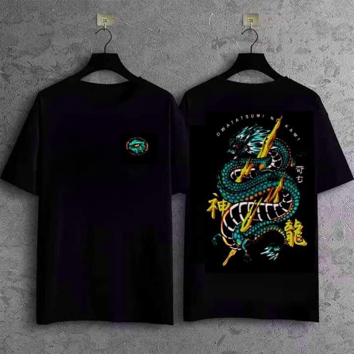 Stylish Black T-Shirts with Unique Printed Designs gallery