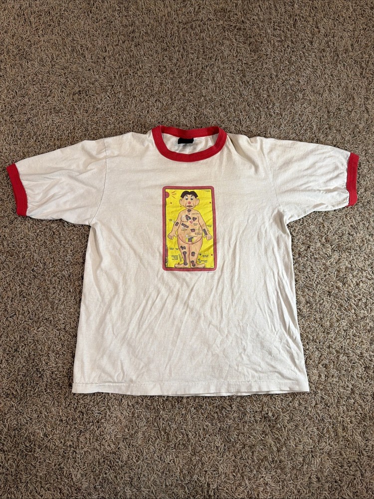 Vintage Milton Bradley Operation 2001 Ringer Shirt XL Changes Board Game Hasbro