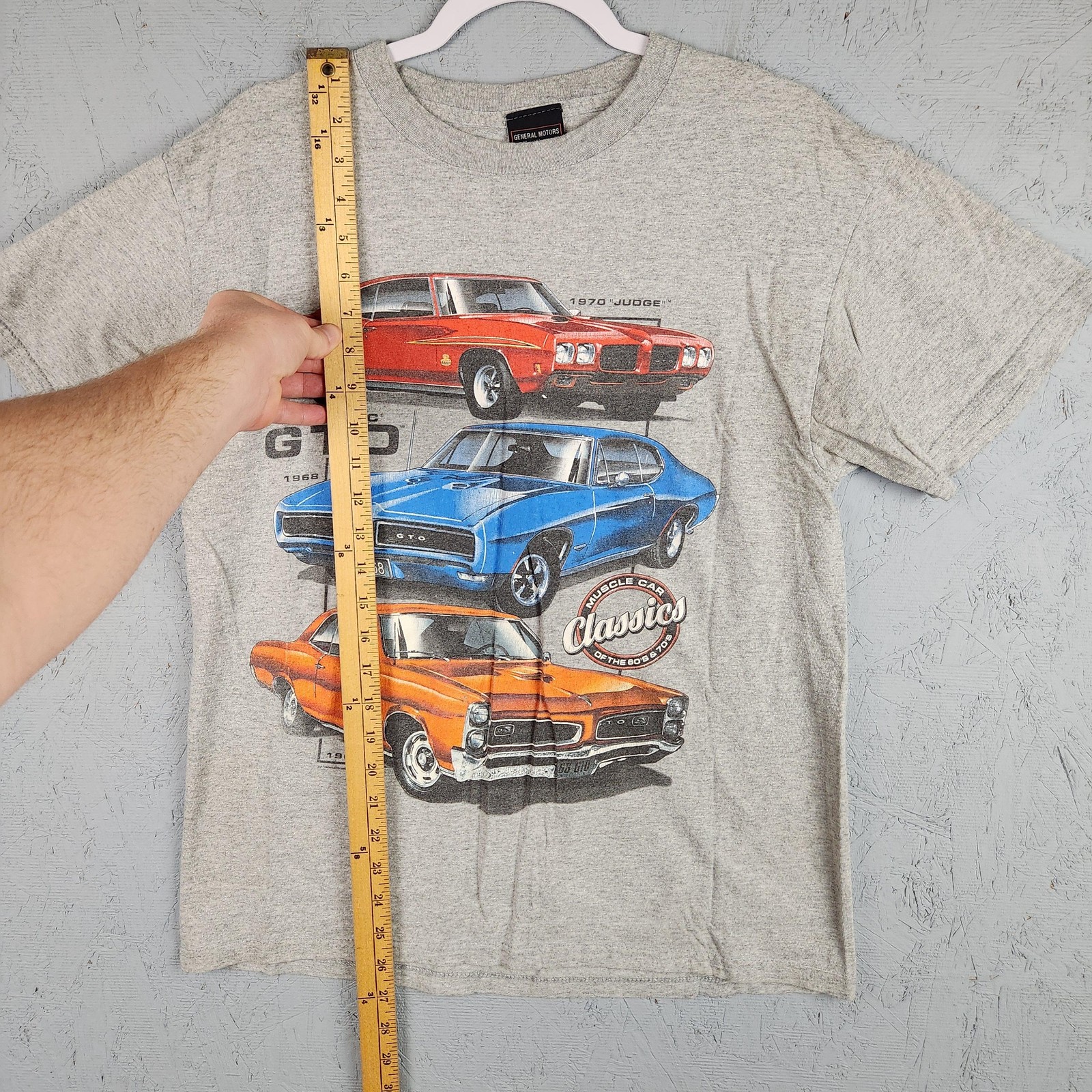 Vintage Pontiac GTO Classics Shirt Mens Medium Gray Muscle Car 60s 70s Graphic gallery