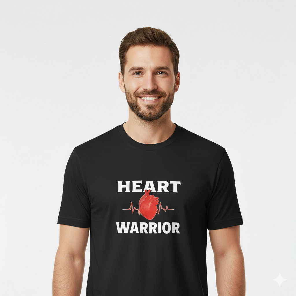 Shirt for men's Heart warriors 100% cotton Short Sleeve activewear gallery