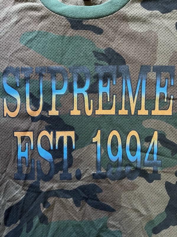 Supreme Cotton Mesh Gradient Logo Top Woodland Camo SS20 gallery