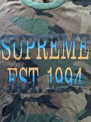 Supreme Cotton Mesh Gradient Logo Top Woodland Camo SS20