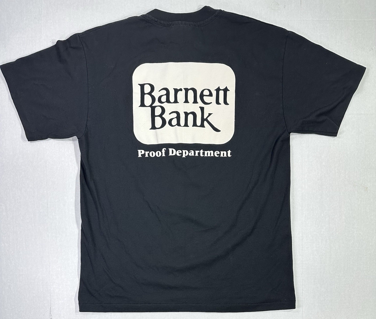 Vintage 90s Barnett Bank Proof Dept T-Shirt 1994 Graphic Tee Hanes 50/50 Large gallery