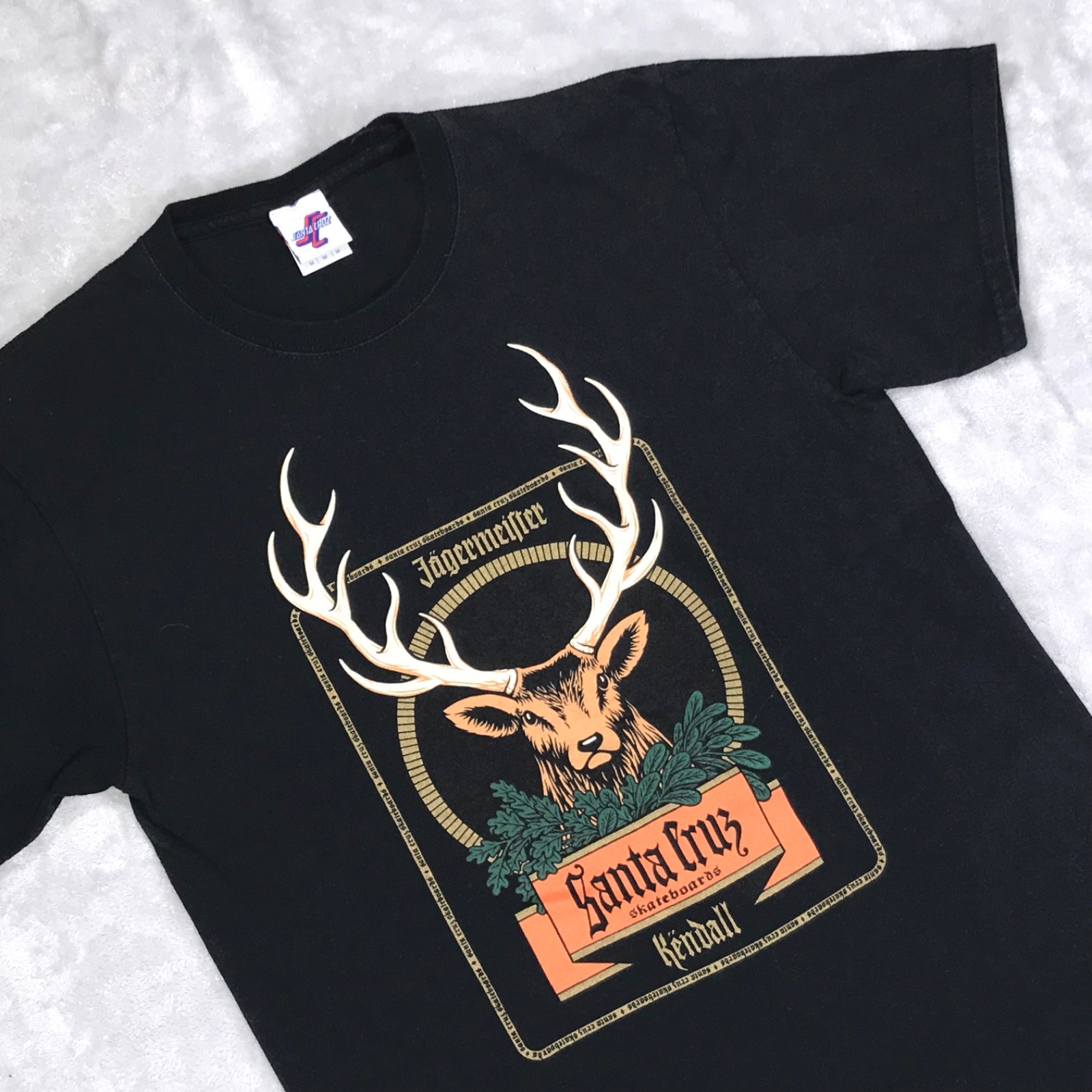 Santa Cruz Skateboards Jagermeister Jeff Kendall Deer 1990’s Skater (M) T-Shirt