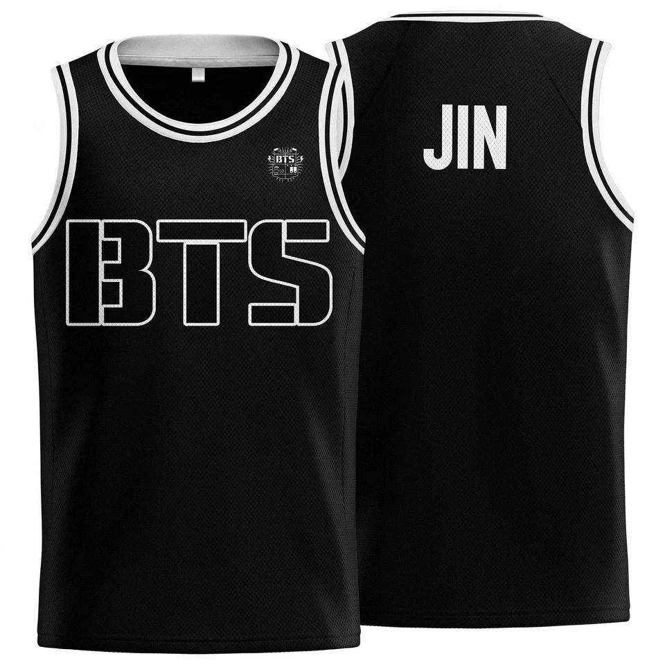 Special BTS Men and Women Black Basketball S-5XL Jersey TT1183 gallery
