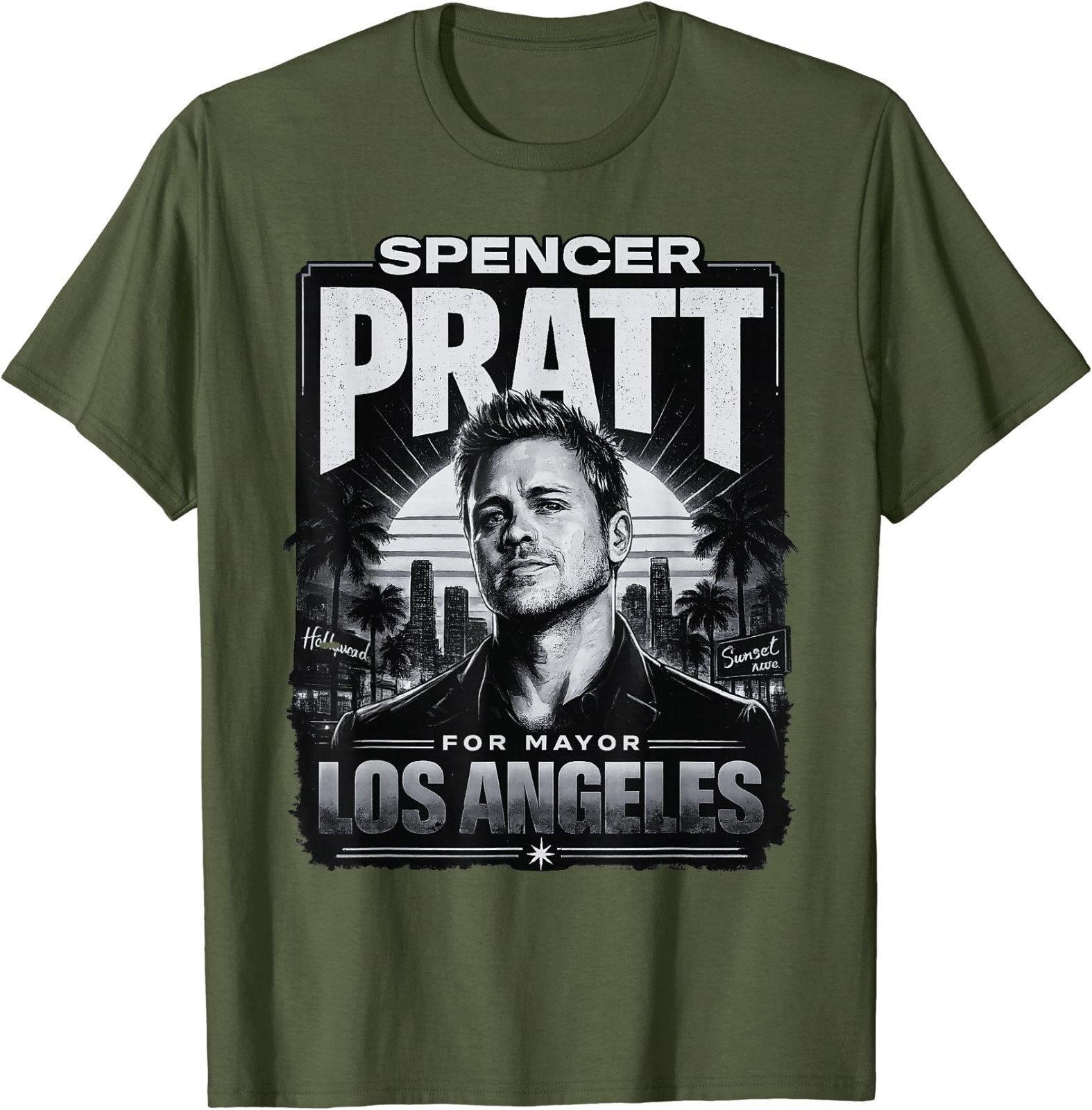 Spencer Pratt for LA Mayor California Humor Design T-Shirt T-Shirt gallery