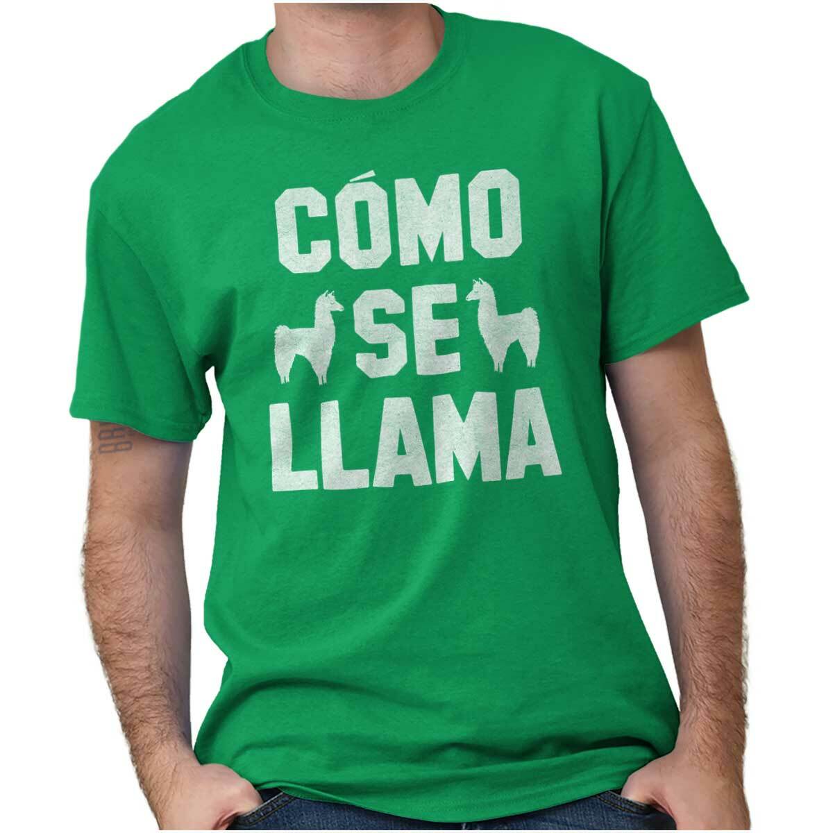 Como Se Llama Alpaca Spanish Animal Funny Womens or Mens Crewneck T Shirt Tee