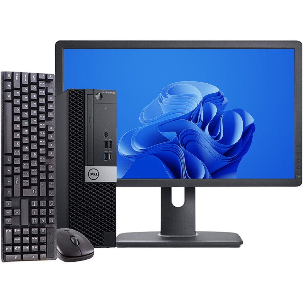 Dell Desktop Computer Intel i5 16GB RAM 512GB NVMe SSD 24in LCD Windows 11