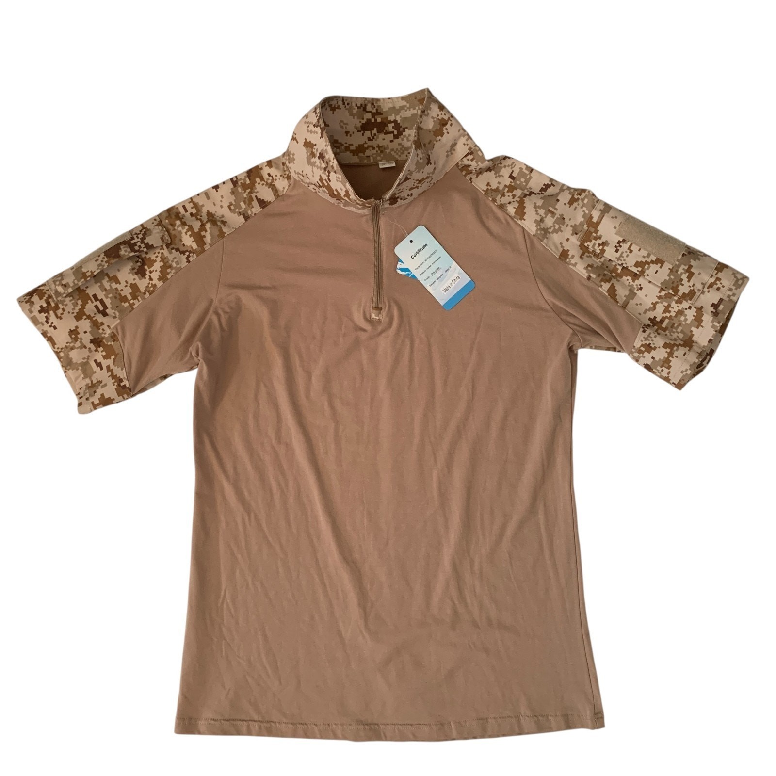 MAGCOMSEN Men's Size XL Tactical Military 1/4 Zip Short Sleeve T-Shirt New gallery