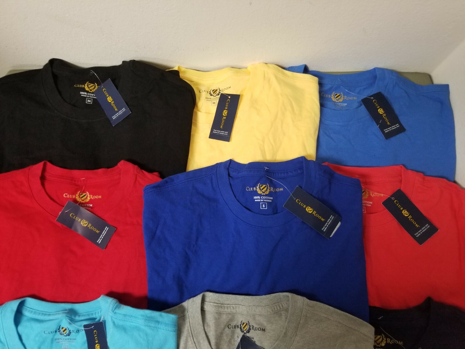 New Mens Club Room 100% Cotton Crew Neck Shirt. 9 colors to choose. Retail 19.50 gallery