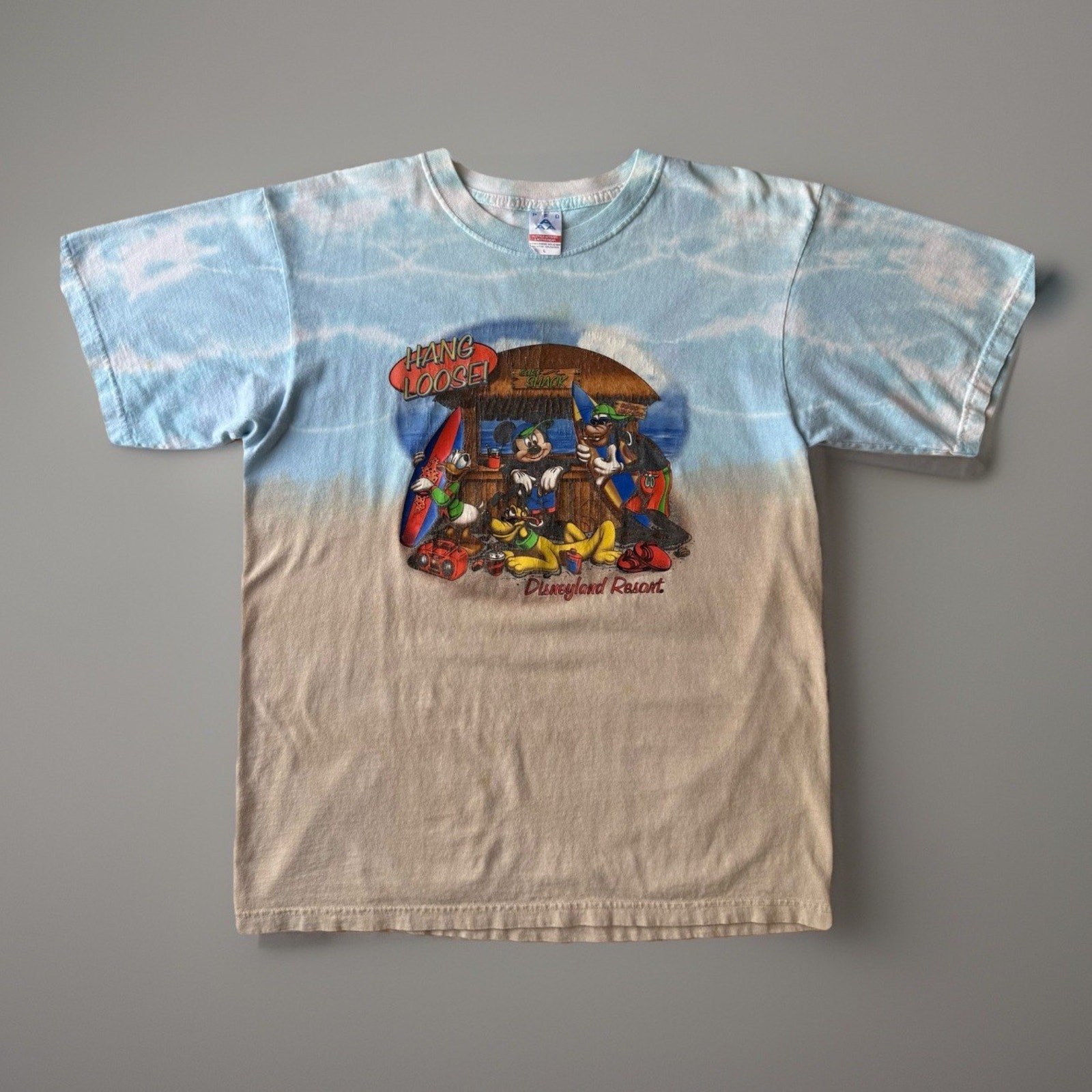 Vintage Disney Surf Shack Shirt Large Multicolor 90s Hang Loose Disneyland gallery