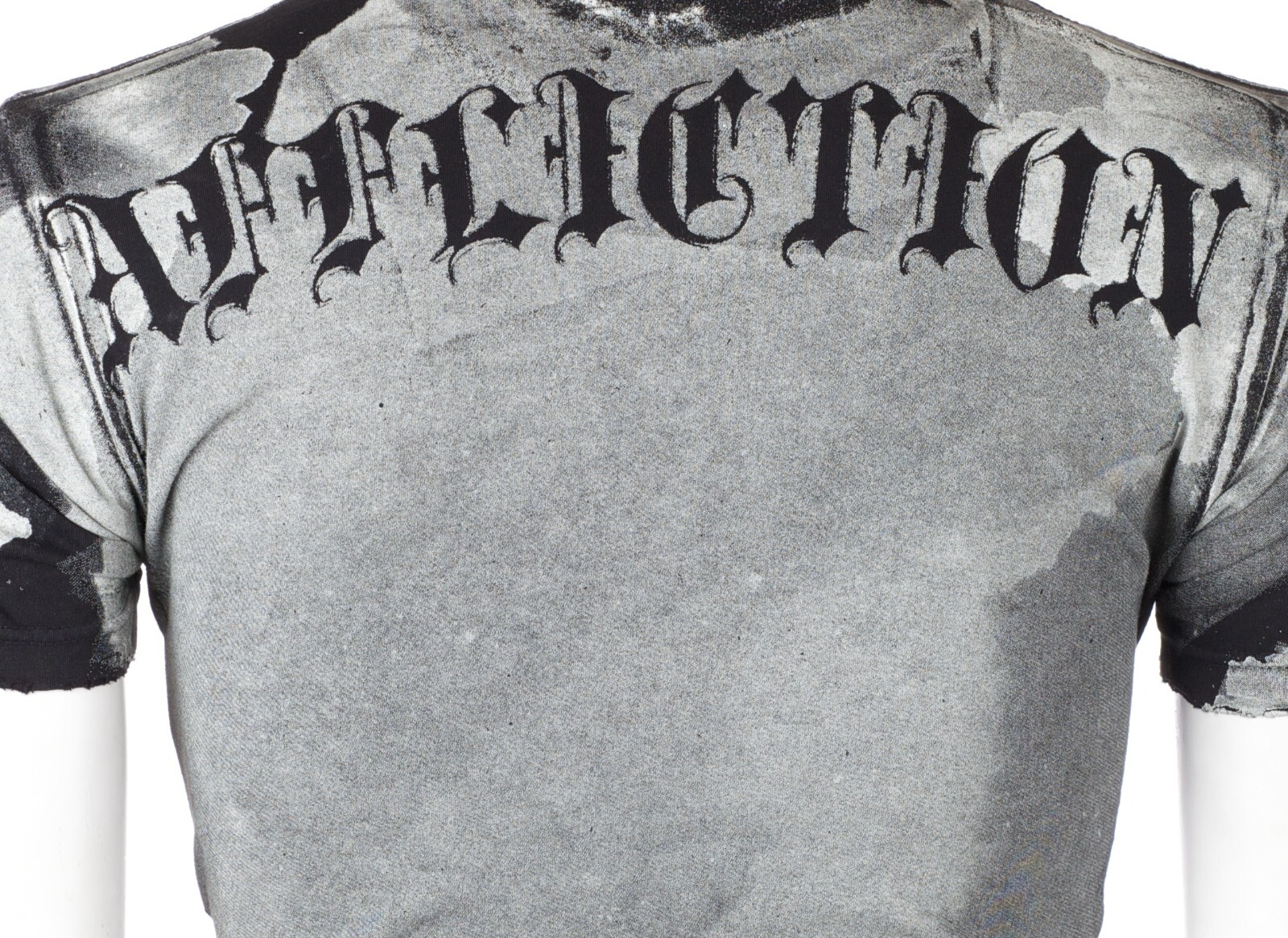 $58 AFFLICTION Black PUPPET MASTER Short Sleeve Slim Fit Y2K MMA Elite T-shirt gallery