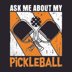 Ask Me About My Pickleball Novelty Sarcastic Humor Men’s Long Sleeve Shirt