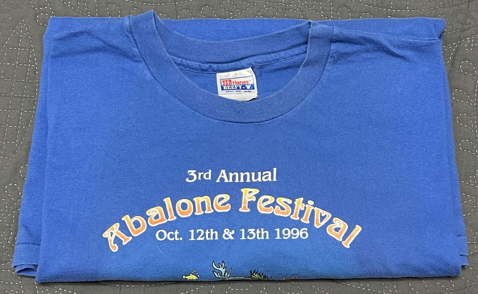 Vintage Hanes Beefy 90s USA Made Scuba Mermaid Festival XXXL gallery