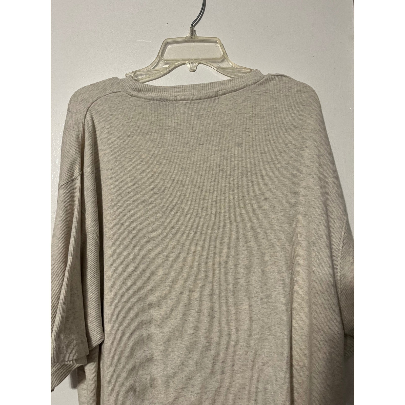 Pierre Cardin Mens XL Oatmeal Heather Ribbed Knit Short Sleeve Shirt 615524 gallery