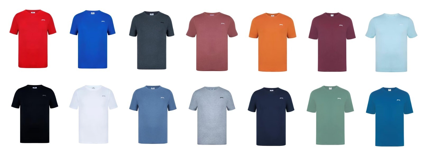 Mens Slazenger 100% Cotton Plain Crew Neck T Shirt XS S M L XL XXL 3XL 4XL BNWT gallery