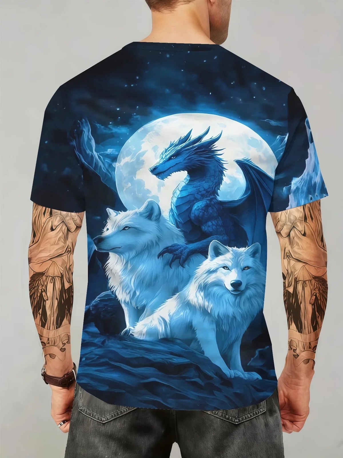 Midnight & the Wolf King 3D Graphic Tee