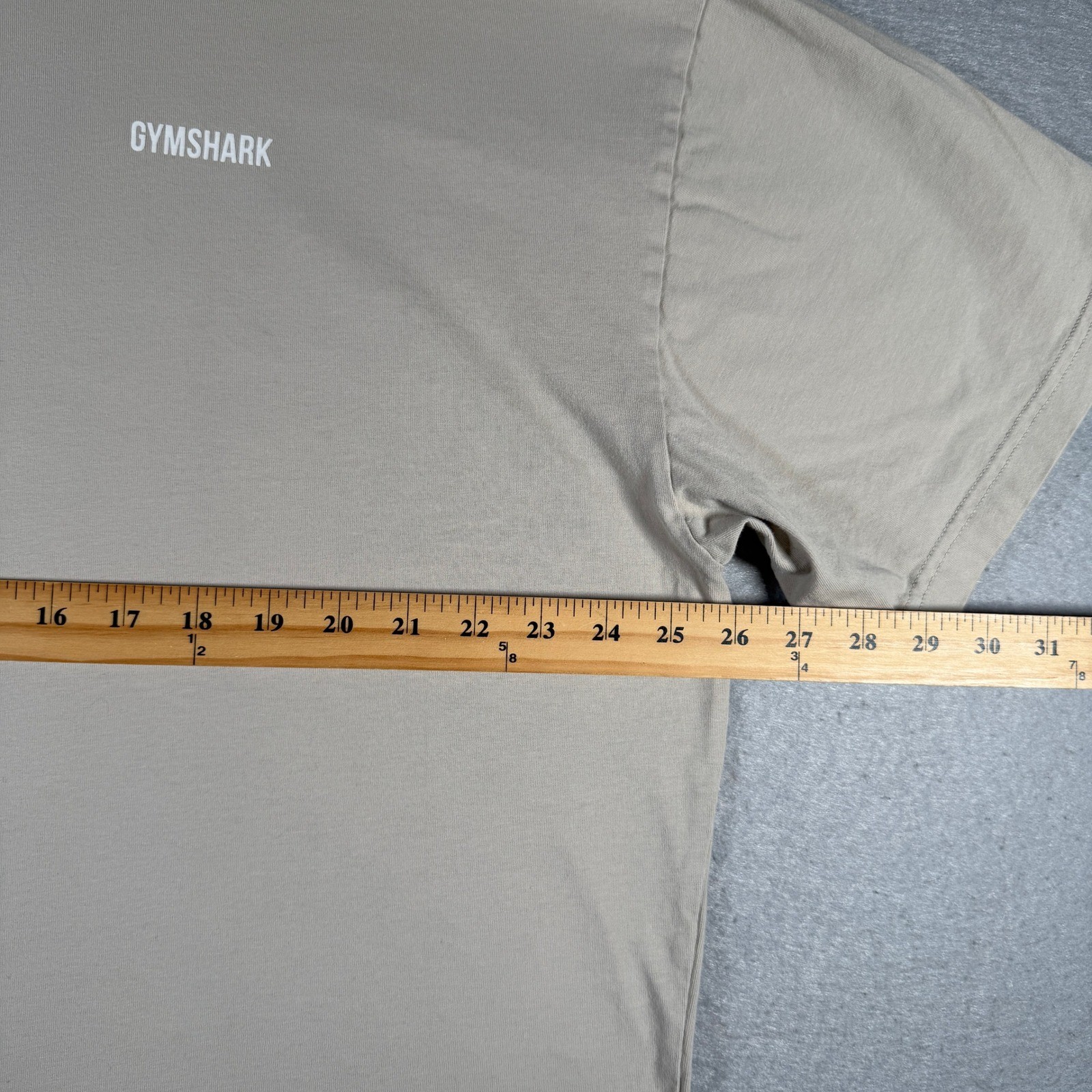 Gymshark Men XXL Oversized T-Shirt Beige Tan Cotton Crew Neck A3A4B-GBC0-XXL-BW1 gallery