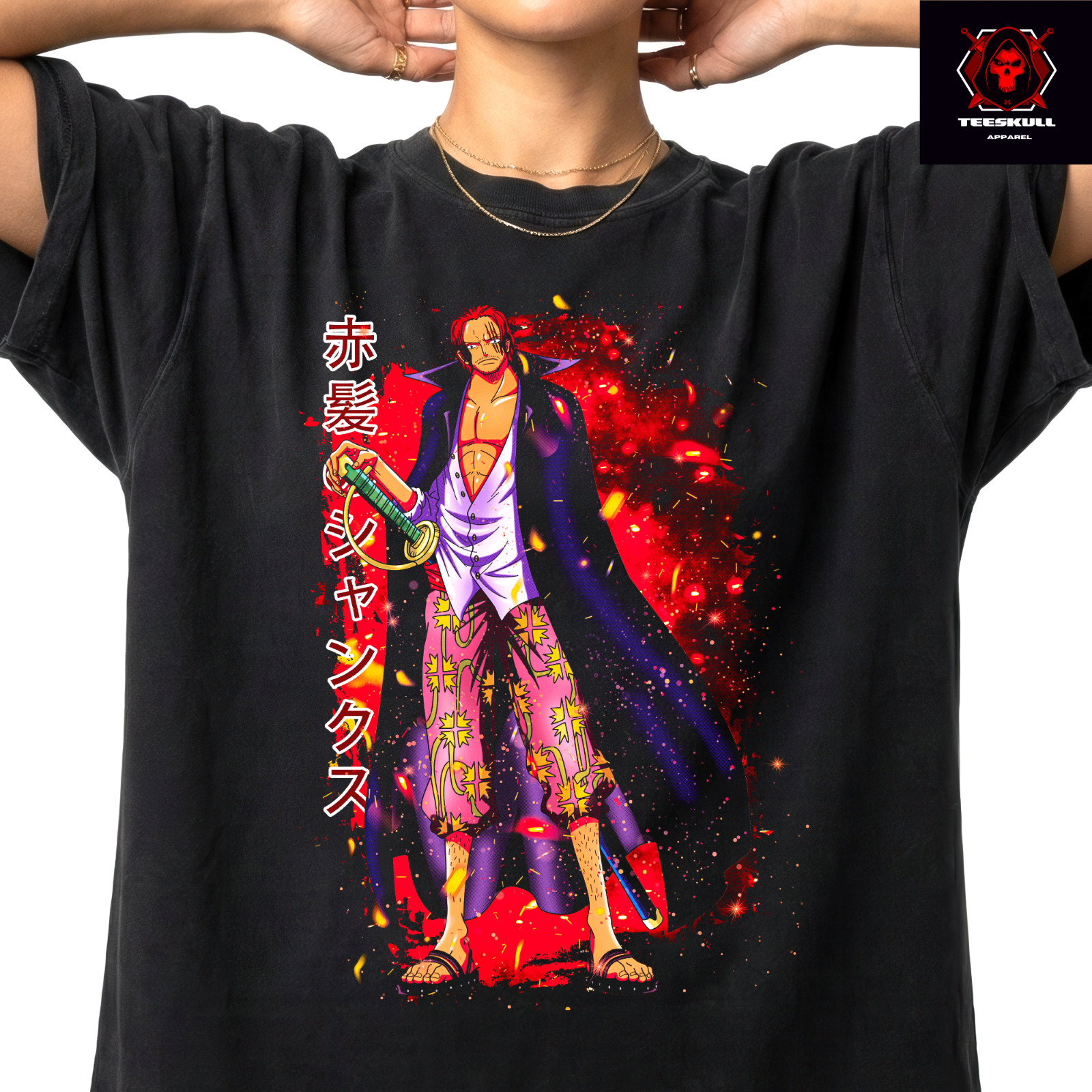 Red Hair Shanks 'One Piece' Anime Character Unisex Premium T-Shirt 🔥 gallery
