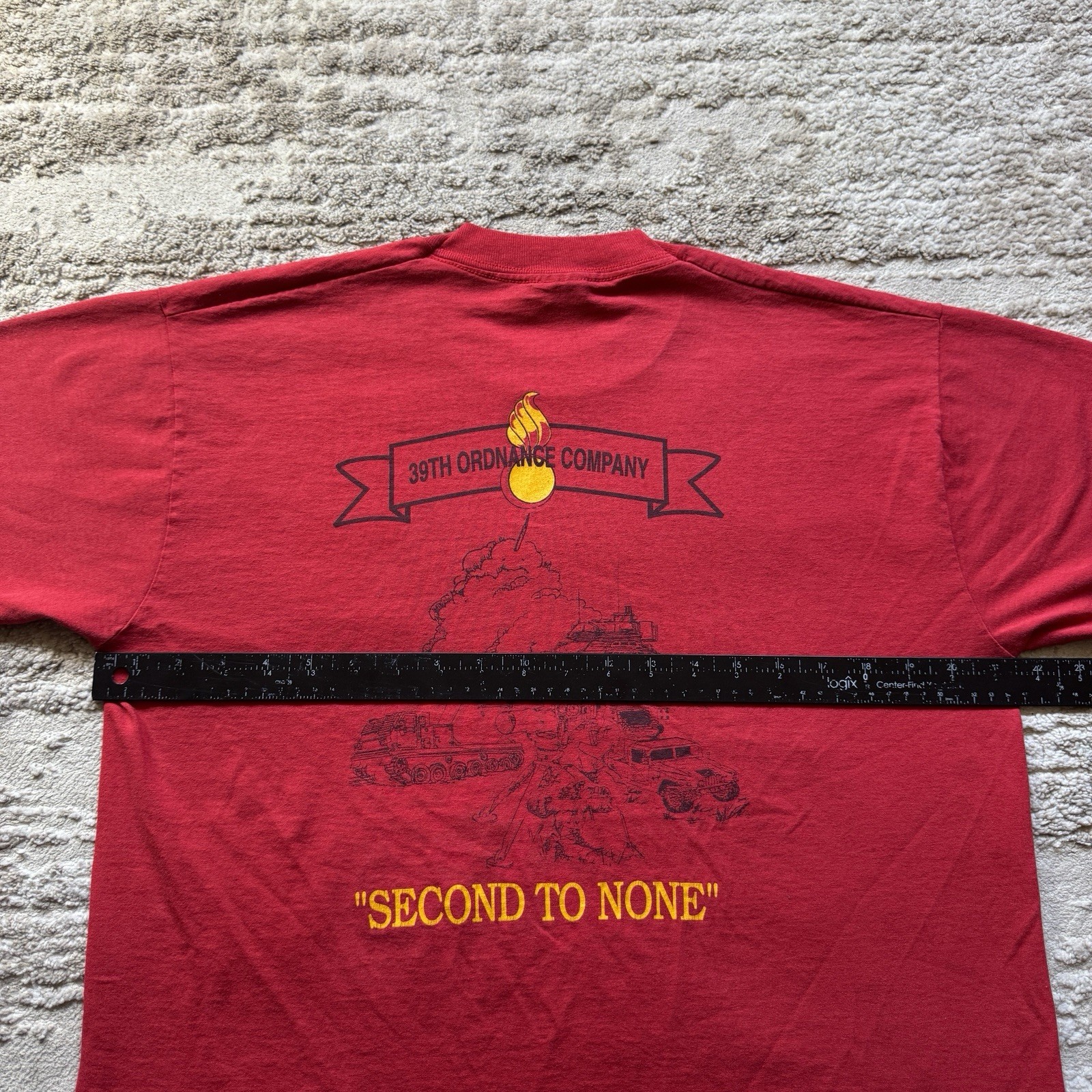 VTG 39th Ordinance Company Second To None US Army Unit Tee Military Mens Large gallery