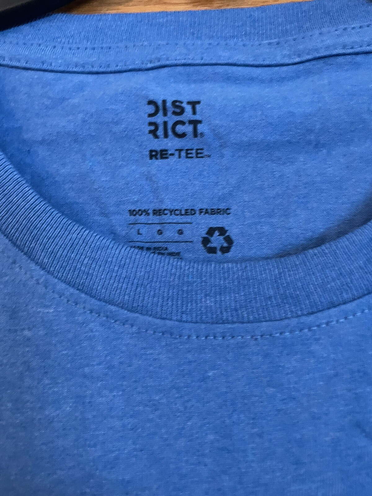 Blue T-Shirt Cotton Blend Unisex Large Dist Rict Perfect New No Tags gallery