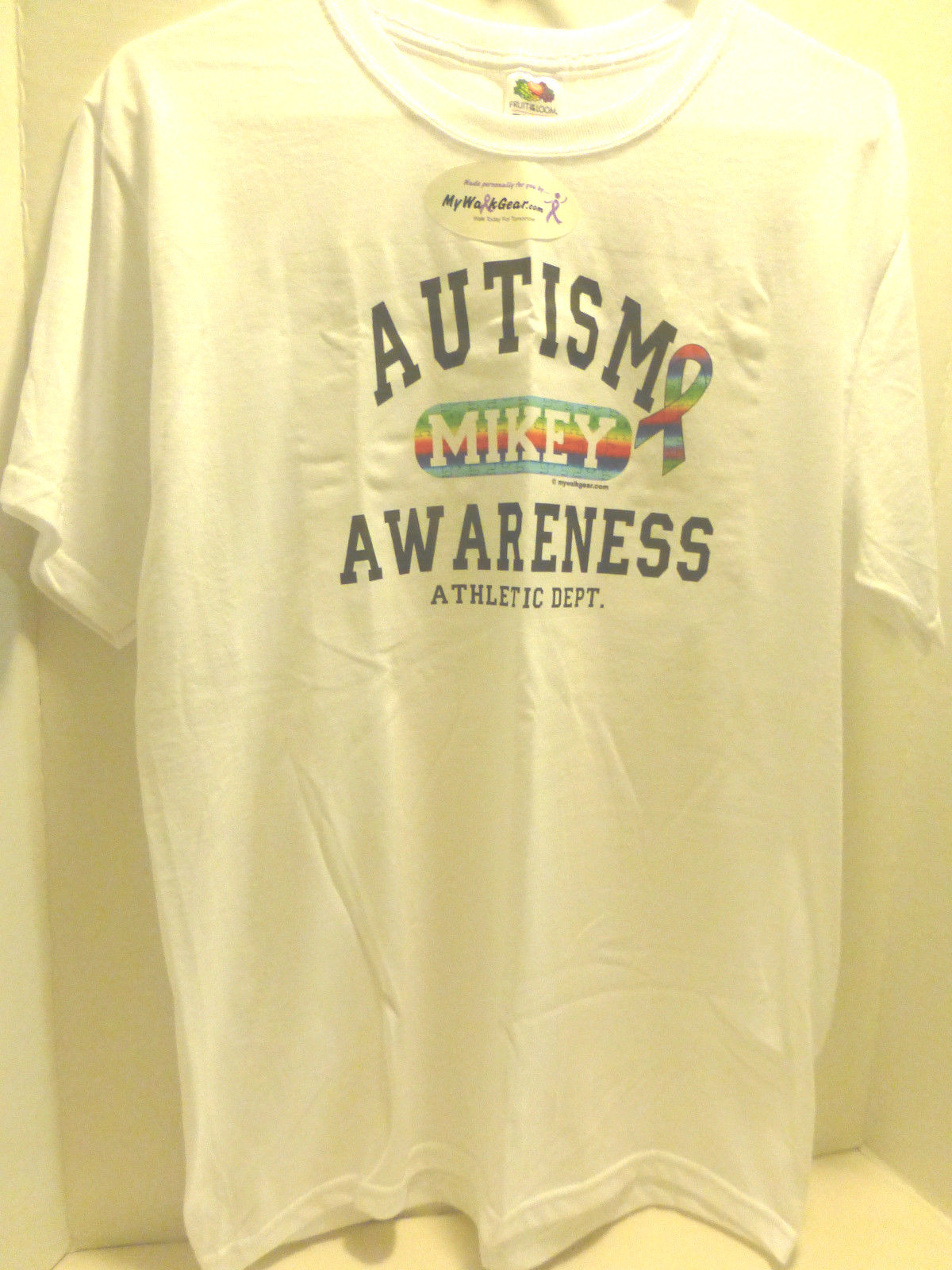 Autism Awareness Medium Shirt Mikey Personalized NEW Adult 50 cotton 50 poly M gallery