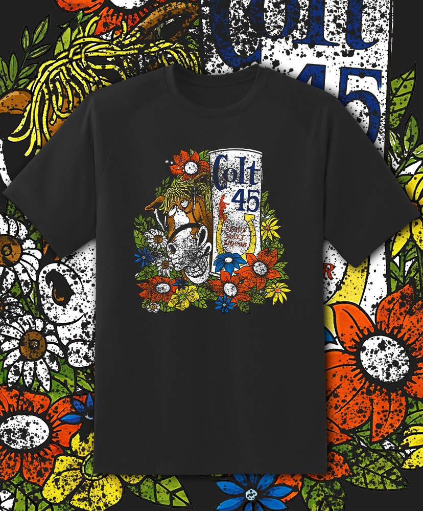 Colt 45 Party Mule 1982 Vintage T Shirt Adult & Youth sizes Fast Ship!