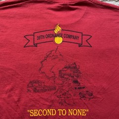 VTG 39th Ordinance Company Second To None US Army Unit Tee Military Mens Large