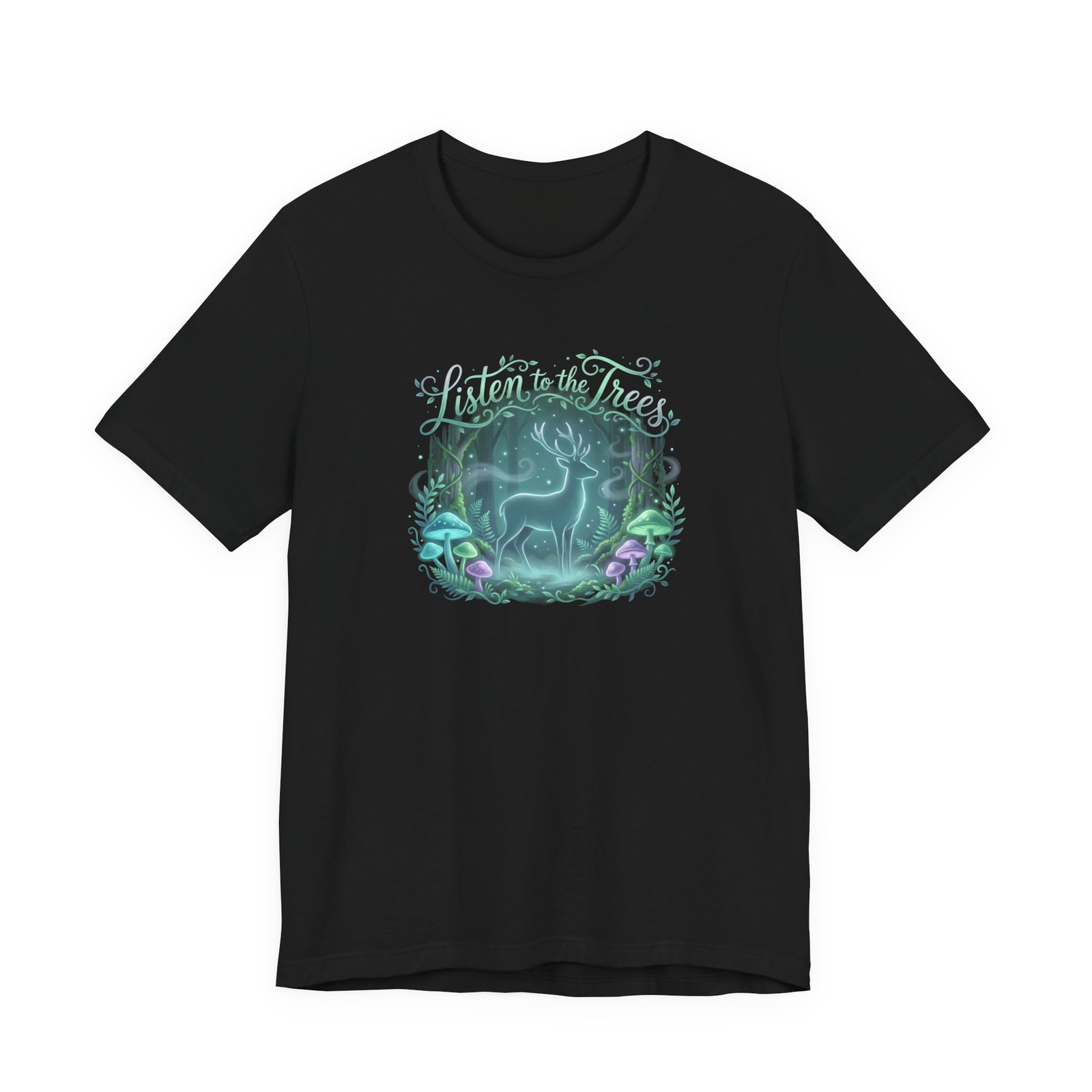 Mystic Forest Whisperer T-Shirt Listen to the Trees Graphic Tee Unisex gallery