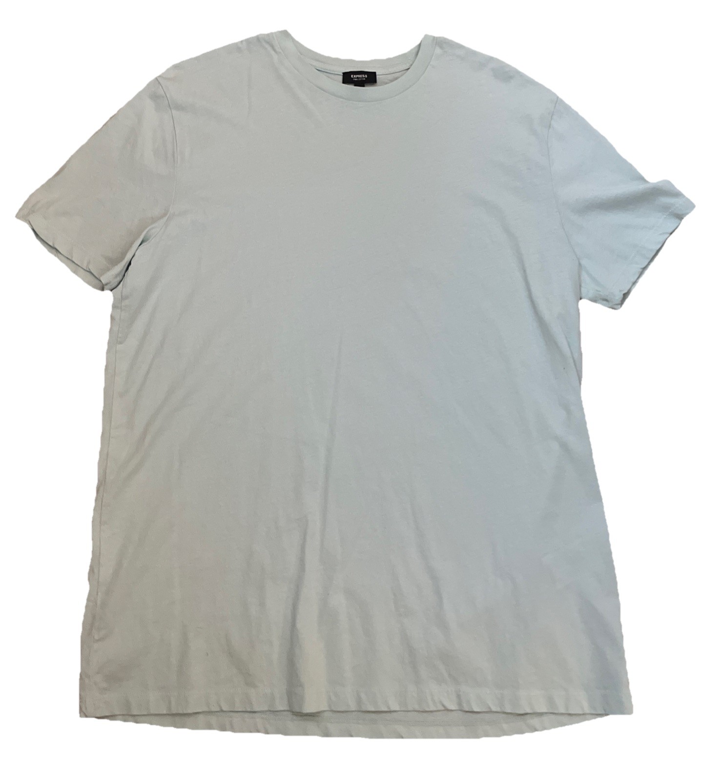 EXPRESS Mens Tee Shirt Crewneck Pima Cotton Classic Basic Light Green Large