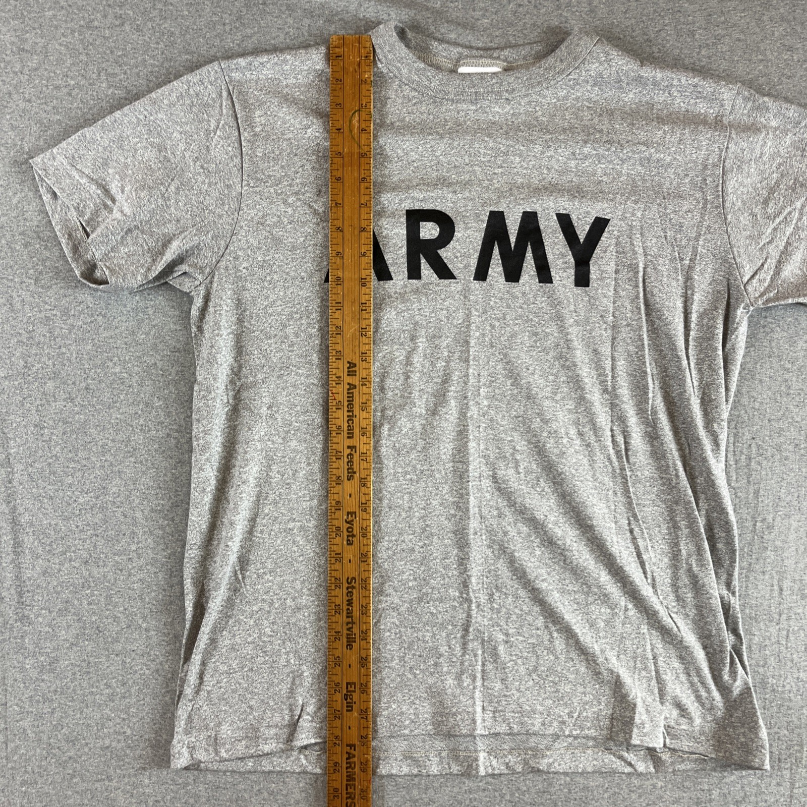 Vtg Single Stitch Army Shirt Men L Gray 80s 90s Military USGI PFU NOS Uniform gallery