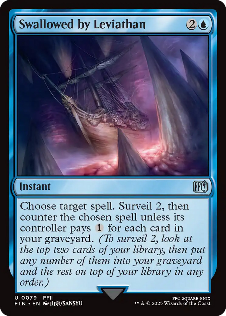 x4 Swallowed by Leviathan FIN Final Fantasy MTG 79 M/NM 4x