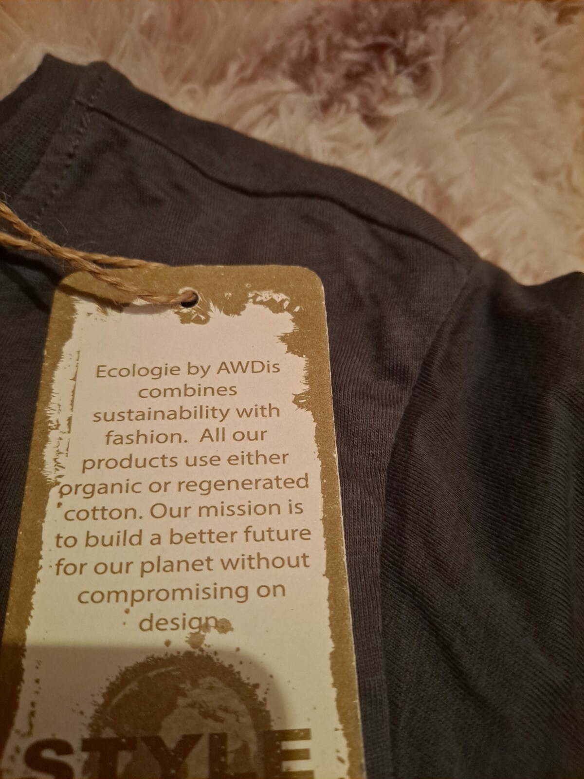 Ècologie By AWDis Organic Cotton Logo T-Shirt Grey Size S gallery