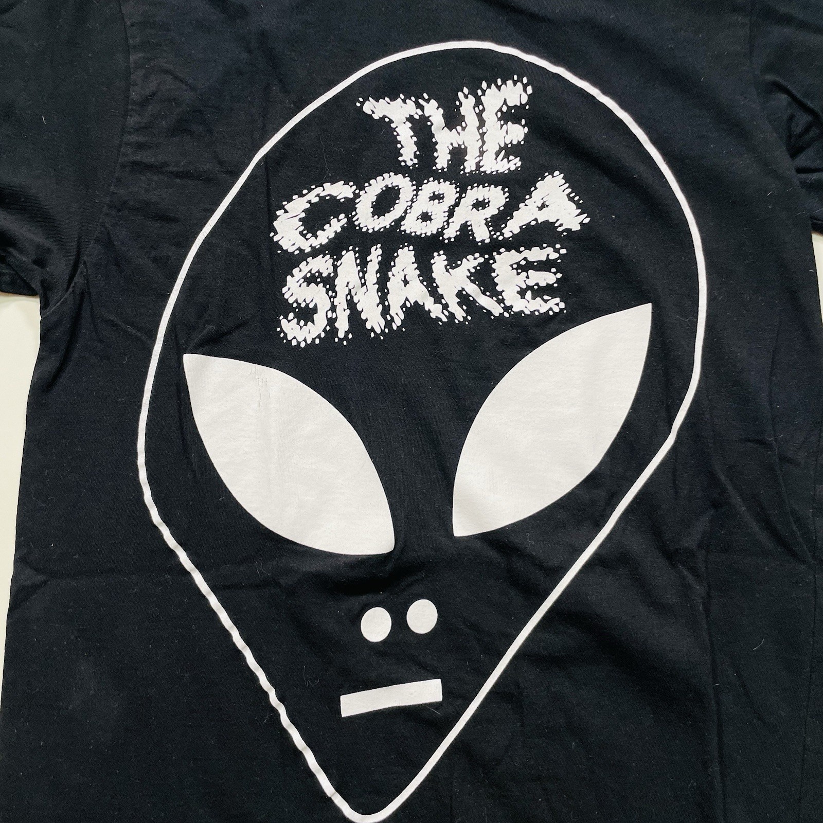 VTG Y2K Cobra Snake MySpace Era Emo Scene Photo T-Shirt Black Womens S gallery