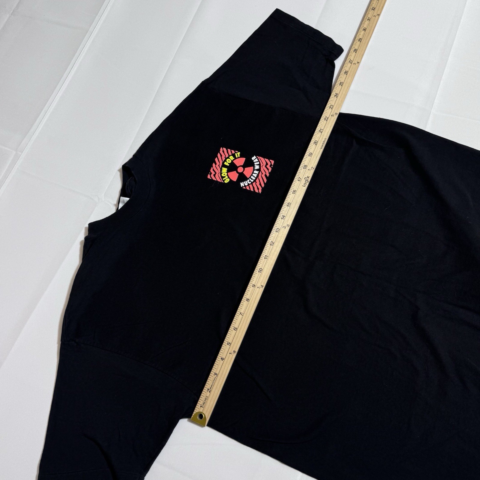 Hanes Beefy VTG Tee, Glow For It, Nuke Wear, USA, Single Stitch, Male, Black, XL gallery