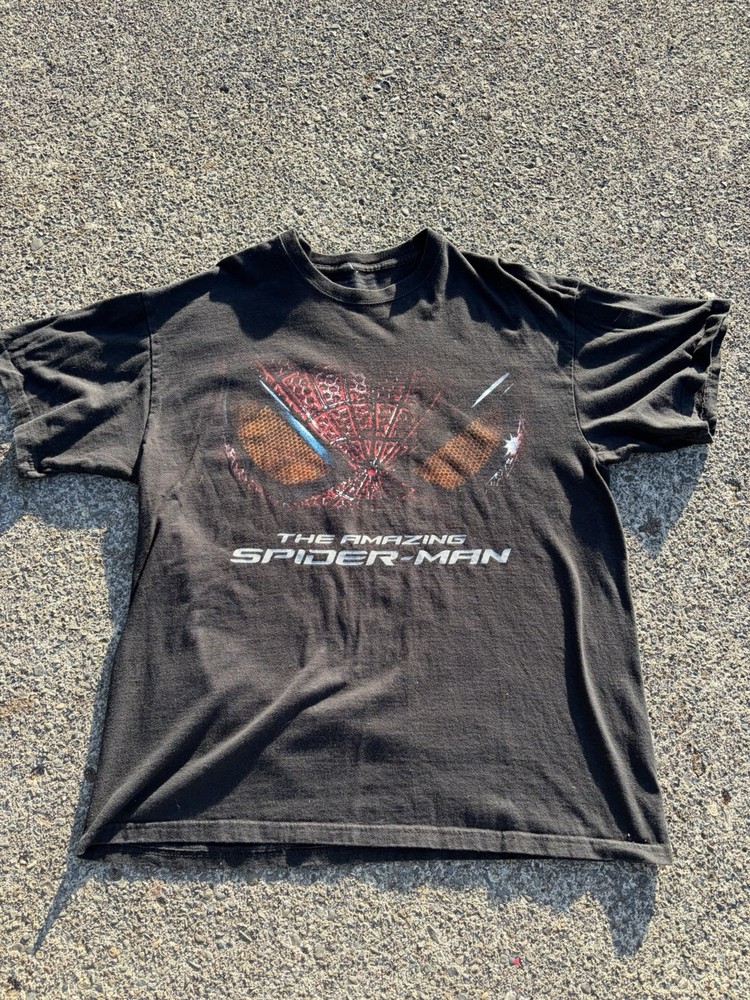 Vintage Marvel Spider-Man The Amazing Spider-Man Men’s Black Graphic Tee Crew S