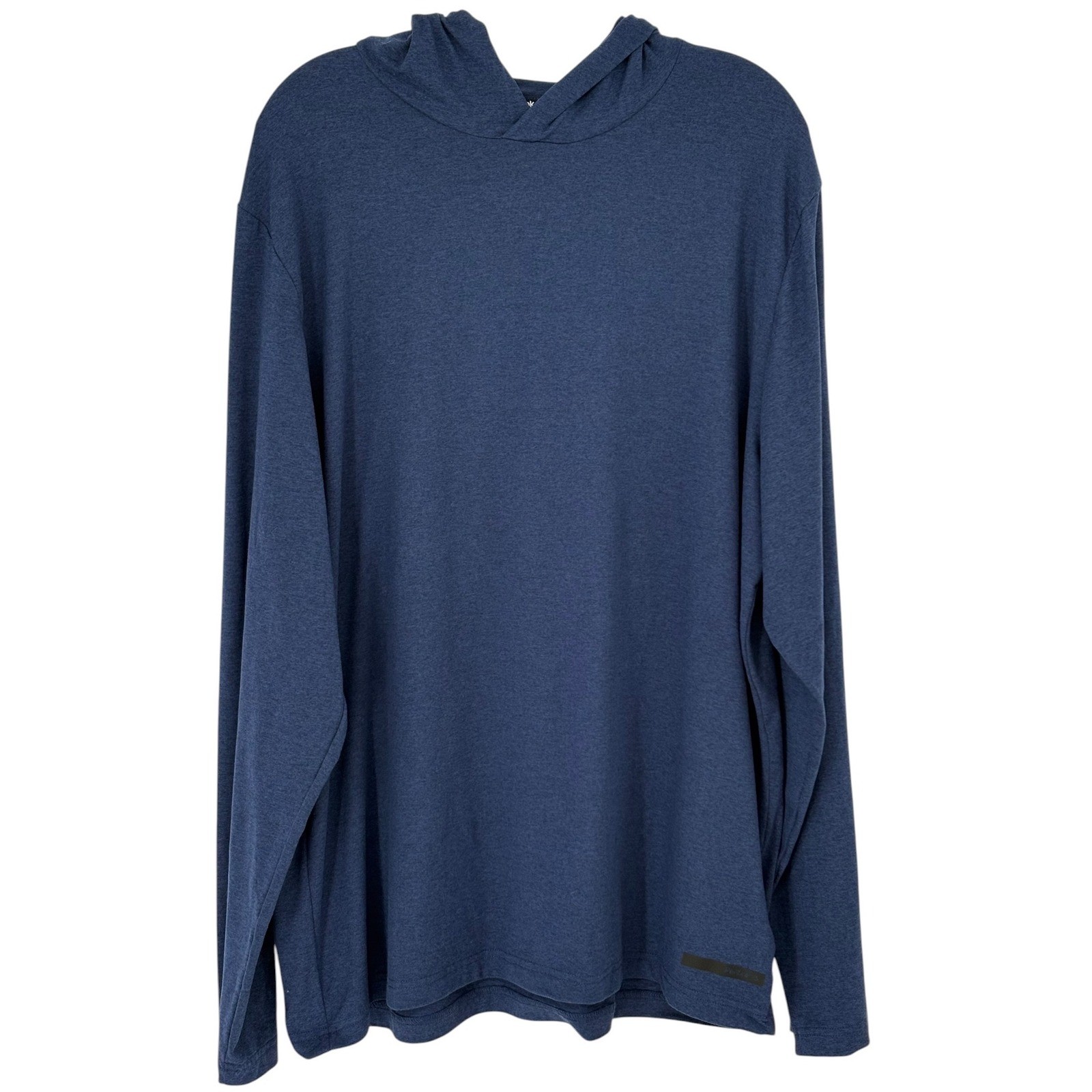 Reebok Hoodie T-Shirt Navy Blue Long Sleeve Performance Stretch XL