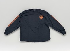 Harley Davidson Oconomowoc Wisconsin Eagle Long Sleeve Black Shirt 2XL