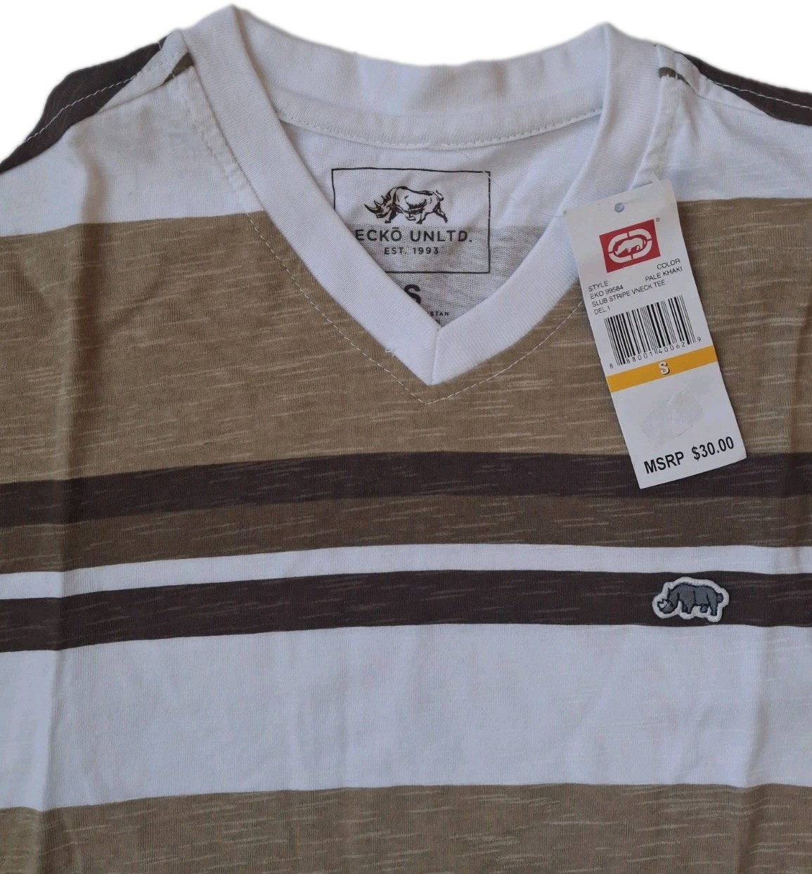 Ecko Unltd New Mens Striped Fashion Designer Tee Shirt Size Small Retail $30 gallery