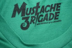 Mustache Brigade Mens Elephant, Tiger, Monkey Koala Animal Art Green Shirt New M