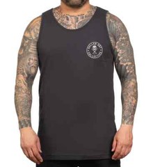 Men’s Sullen Art Co Forever Stretch Limo Black Y2K Tank Top T-Shirt L-XXL