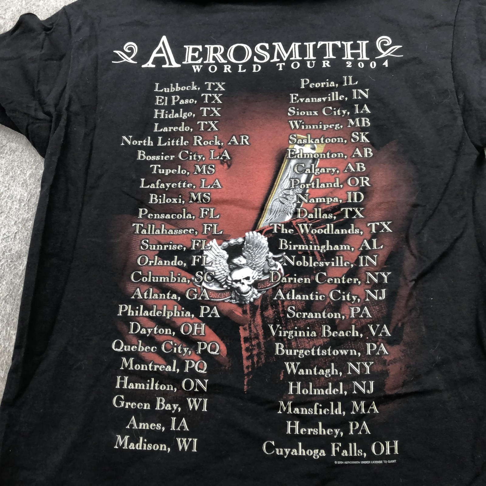 Vintage Aerosmith Shirt Mens Medium Black Honkin On Bobo Tour 2004 Graphic gallery