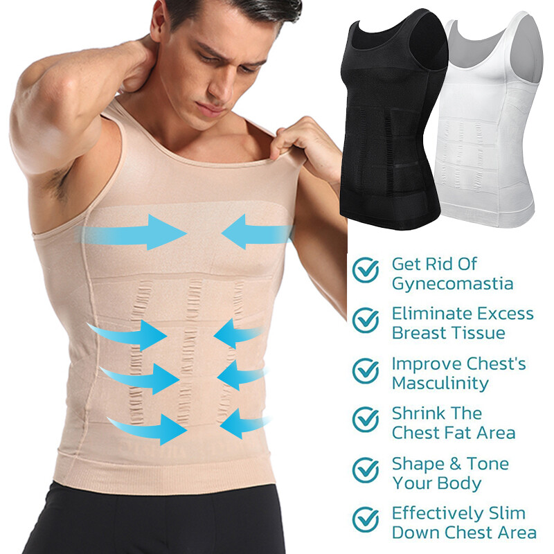 Men’s Body Shaper Toning T-Shirt Ultra Durable Vest High Compression Underwear