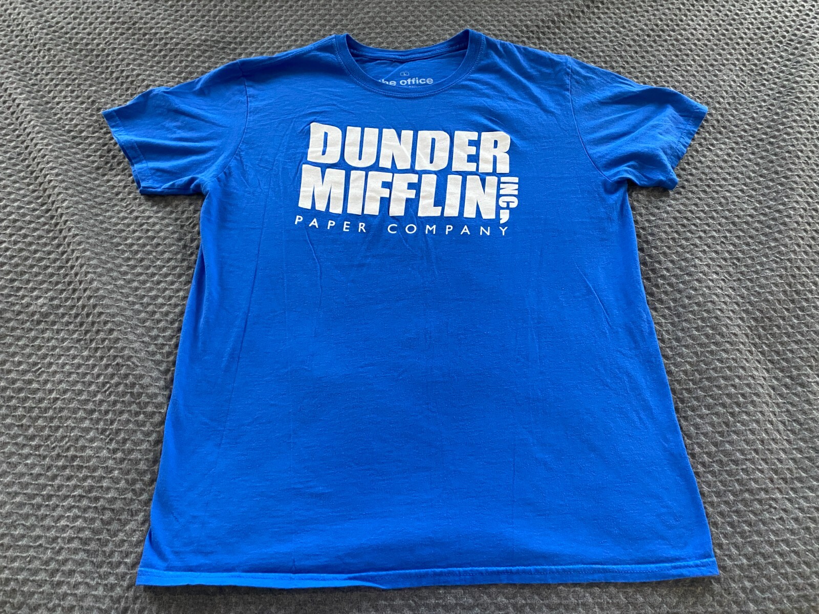 Ripple Junction The Office Dunder Mifflin Adult T Shirt Blue Large Casual Comedy