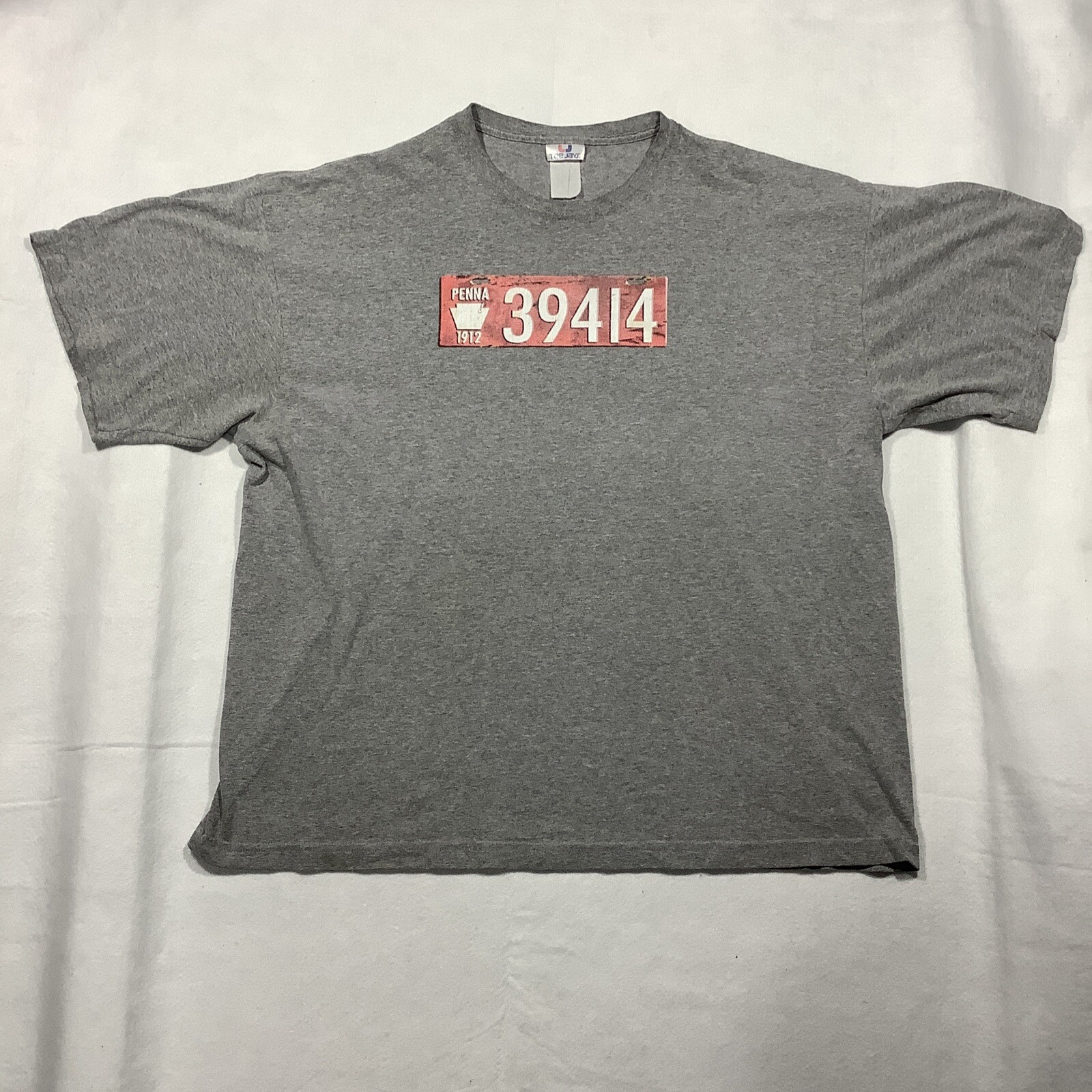 Teejays Vintage T-Shirt Men’s XL Pennsylvania license Plate Gray