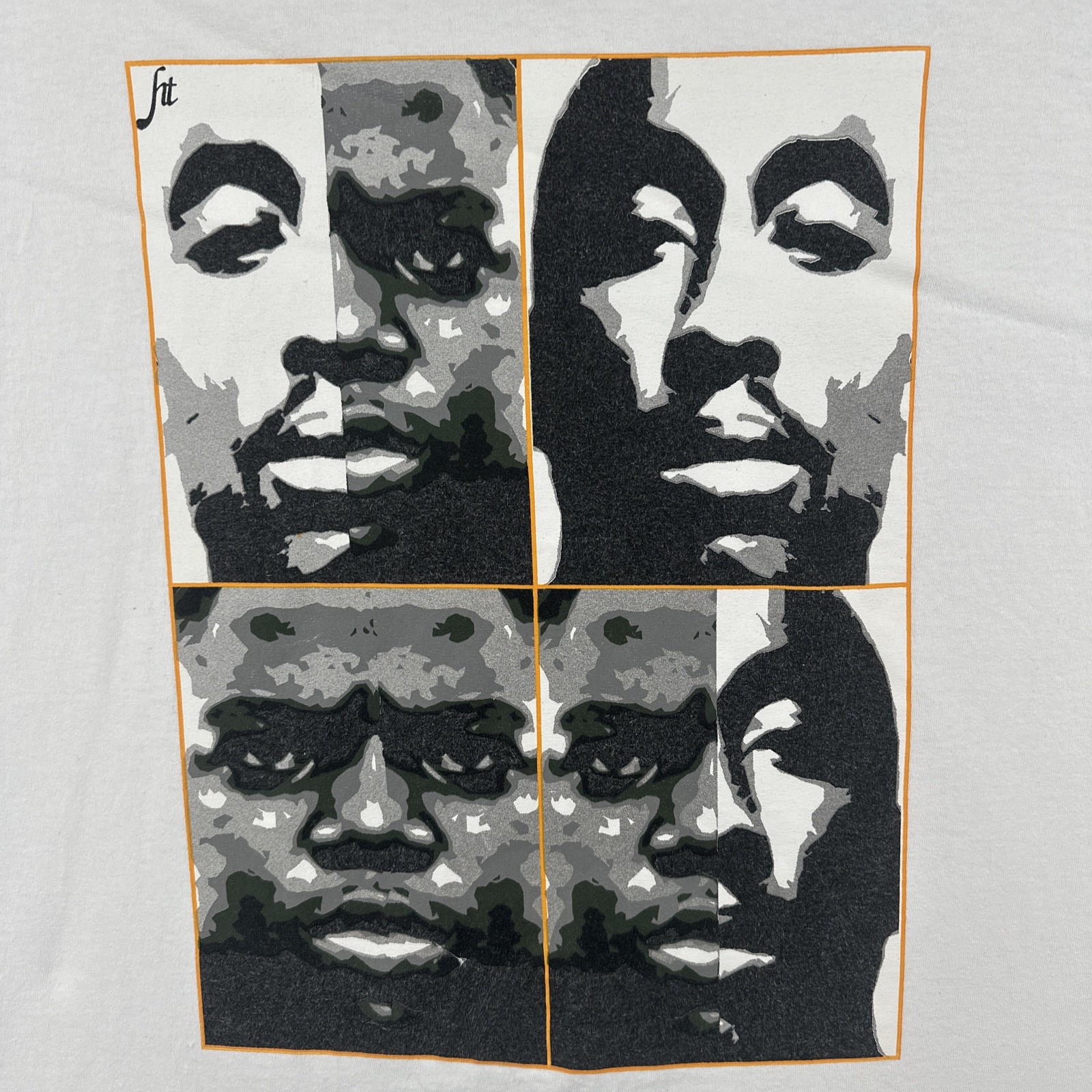Vtg Alstyle Y2K Mens 2XL White T Shirt Tupac Notorious BIG Portrait Art Rap Tee gallery